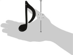 Molded Plastic Notes Black Set 3 Dynamic 3D Music Symbols Stage Party Home Decor