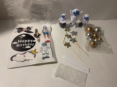 22 Pc Astronaut Cake Topper Set Space Theme Spaceman Birthday Party Decor