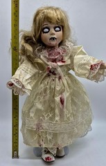 Large 40cm Tall 16″ Horror Possessed Zombie Bride Doll Creepy Halloween Gothic
