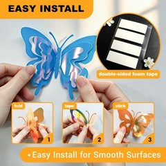 Luminous Glow in the Dark 3D Butterfly Wall Decor – Color-Changing, Multi-Size &