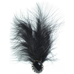 1PC Feather Acrylic Crystal Ring Adjustable for Party Stage Carnival Dance Fancy