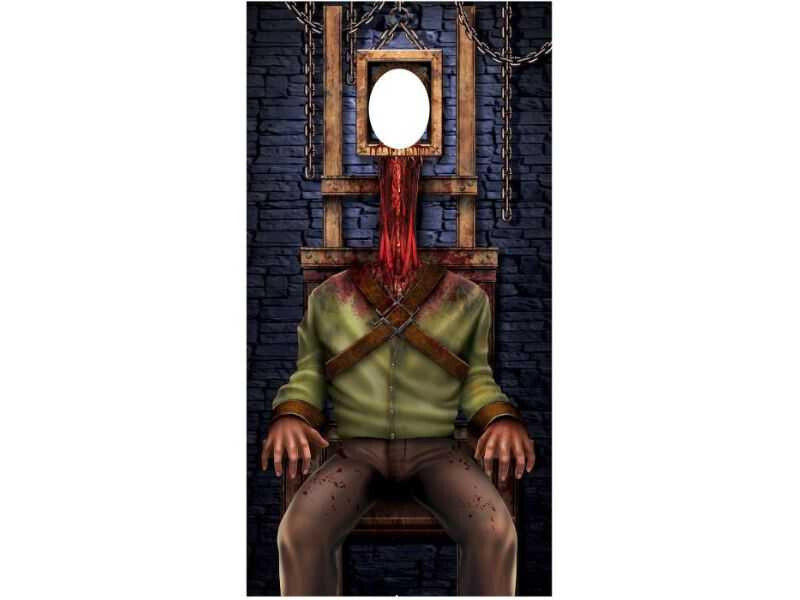 Head Ripper Photo Prop Stand-Up Halloween Party Horror Haunted House Life SIze
