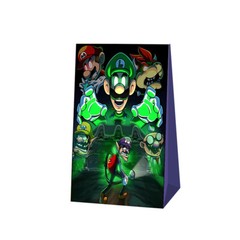 12PCS Luigi’s Mansion Gift Bag Candy Bag Stickers Kids Birthday Party Decoration