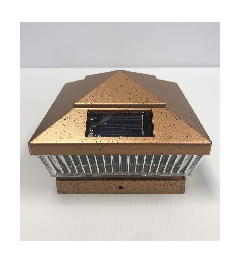 10-Pack Copper Solar 5 in. x 5 in. Vinyl/PVC/Wood Square Fence Outdoor Post C…
