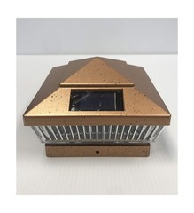 10-Pack Copper Solar 5 in. x 5 in. Vinyl/PVC/Wood Square Fence Outdoor Post C…