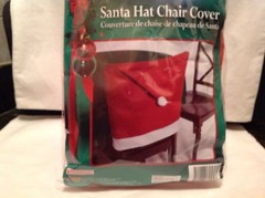 Forum Santa Hat Chair Cover 18″x28″ Table Decoration, Red White