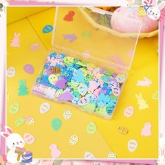 Easter Confetti Bunny Egg Rabbit Chicken Glitter Table Metallic Foil Decor
