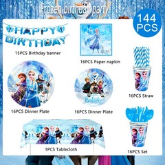 Frozen Birthday Tableware Plates Supplies Set Disney Princess Party Decorations