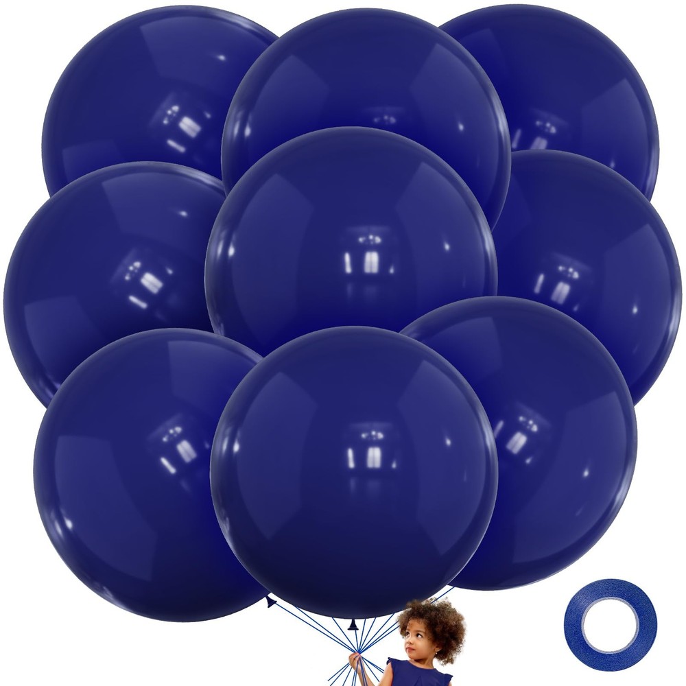 Navy Blue Giant Balloons 9 Pcs, 36 Inch Jumbo Large Latex Balloons for Kid’s …