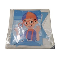 Blippi BIrthday Party Decorations Supplies Plates Napkins Back Drop And More