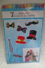 Photo Props 7 Pieces Accessories Mustache Hat Bow Cute New