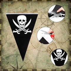 59ft Flags Banner Birthday Party Decorations 72Pcss Ship Triangle Pirate