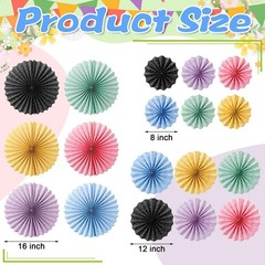 18 Pcs Graduation Hanging Paper Fans Composition Notebook Classroom Decoratio…