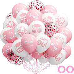 Graduation Decorations 2026 – Graduation Balloons 62Pcs 12 Inch Pink White Gr…