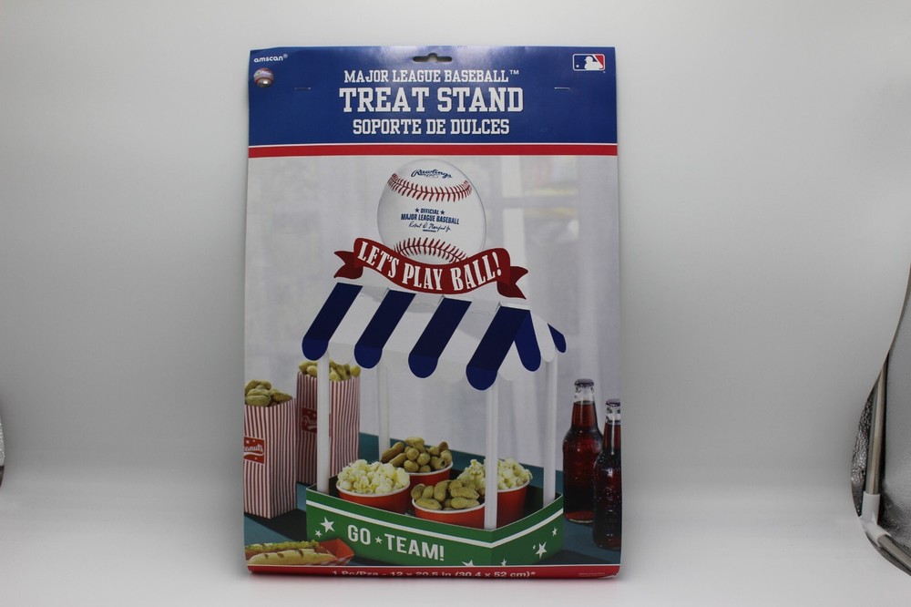 MLB Pro Baseball Sports Theme Party Decoration Treat Stand 12X20.5 C117CH