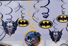 BATMAN DC COMICS Swirl Decorations 12 Pcs Value Pack Birthday Party Spiral New