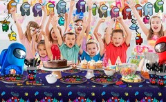 174 Pcs A-mong Us Birthday Decorations Banner Balloon Tablecloth Party Supplies