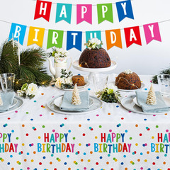 Happy Birthday Decorations: Birthday Party Supplies Set – Birthday Dots Design w