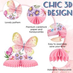 10 Pieces Butterfly Centerpieces for Tables Butterfly Birthday Party Spring H…
