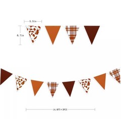 pinkblume Fall Party Decorations Maple Leaf Pennant Banner Triangle Hanging Fall