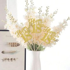12 Pack Gold Glitter 18th Birthday Centerpiece Sticks, 18 Fabulous Table Topper