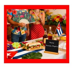 32 Pcs 6 Sets Cuban Theme Party Supplies Fun Tropical Havana Nights Decorations