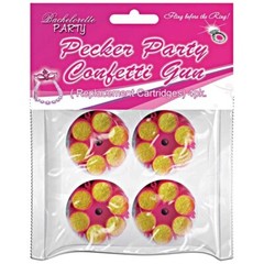 Hott Products Party Pecker Confetti Refill Cartridge – Pack Of 4