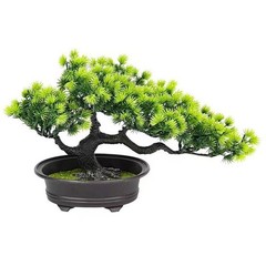 Artificial Bonsai Tree for Farmhouse Decor Realistic Green Faux Plant 1 Unit