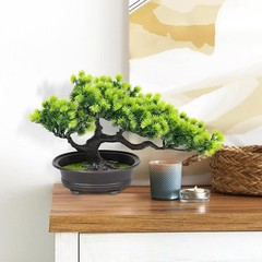 Artificial Bonsai Tree for Farmhouse Decor Realistic Green Faux Plant 1 Unit