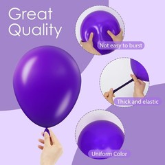 Awenztech 122pcs Dark Purple Balloons, 18 12 10 5 inch Purple Balloons Differ…