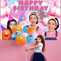 Ms Rachel Party Supplies Birthday Decoration Balloons Cake Topper Banner 5x3ft