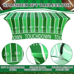 Oudain 2 Pcs Football Stretch Table Cover 6 Feet Football Spandex Table Clothes