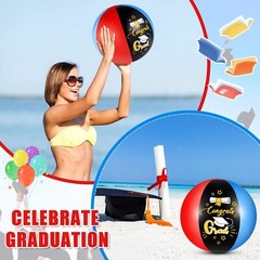 Leitee 20 Pieces Inflatable Graduation Beach Balls Class of 2024 Pool Ball