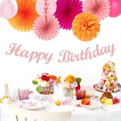 Hot-Pink Orange Fall Birthday Party-Decorations – 21pcs Autumn Women Peach Ha…