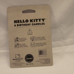 Hello Kitty Number 6 Birthday Candles Wax Multicolor Striped Party Theme
