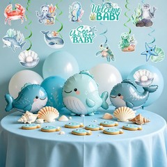 Ocean Baby Shower Decorations: Under The Sea Baby Shower Decorations Ocean Ba…