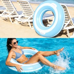 2PCS Pool Swim Ring Inflatable Pool Floats Water Fun Large Adult Swimming Poo…
