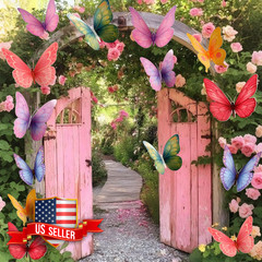 18 Pcs 3D Paper Butterfly Wall Decor for Birthday Baby Shower Wedding
