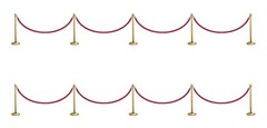 Beistle Stanchion Red Carpet Wall Decoration Set 18 Cut-Apart Images On 2 Clear