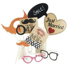 Ginger Ray Vintage Party Props For Photo Booth 10 Pieces