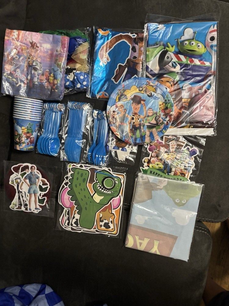 Toy Story Complete Birthday Party Set For 10 Guests With Backdrop 24 Lunch Box
