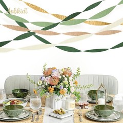 Wedding Party Decorations, 5 Rolls Olive Green Khaki Crepe Paper Streamers fo…