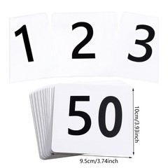 Double Sided Numbered Seats Cards for Weddings and Event Portable Place Card