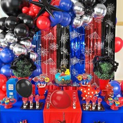 Spider Web Birthday Decorations, 2 Pack Spider Party Supplies 3.3×6.6ft Tinse…