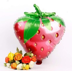 HORUIUS Strawberry Balloons Fruit Strawberry Foil Mylar Balloons for Baby Sho…