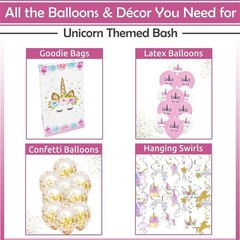 Deluxe Unicorn Birthday Party Decor with Soak-Proof Plates & Fun Accessories
