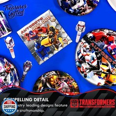 Treasures Gifted Officially Licensed Transformers Birthday Supplies – 24ct Cu