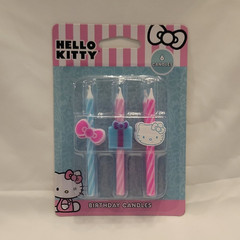 Hello Kitty Number 6 Birthday Candles Wax Multicolor Striped Party Theme
