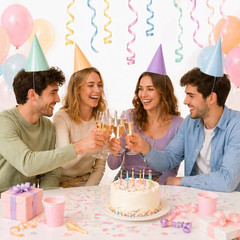 Pre-Assembled Pastel Party Hats for Adults: 24 Pack Cone Birthday Hats with Elas