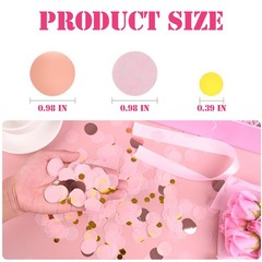 Round Tissue Confetti Pink RoseGold Gold Mixed Confetti Dots Paper for Weddin…